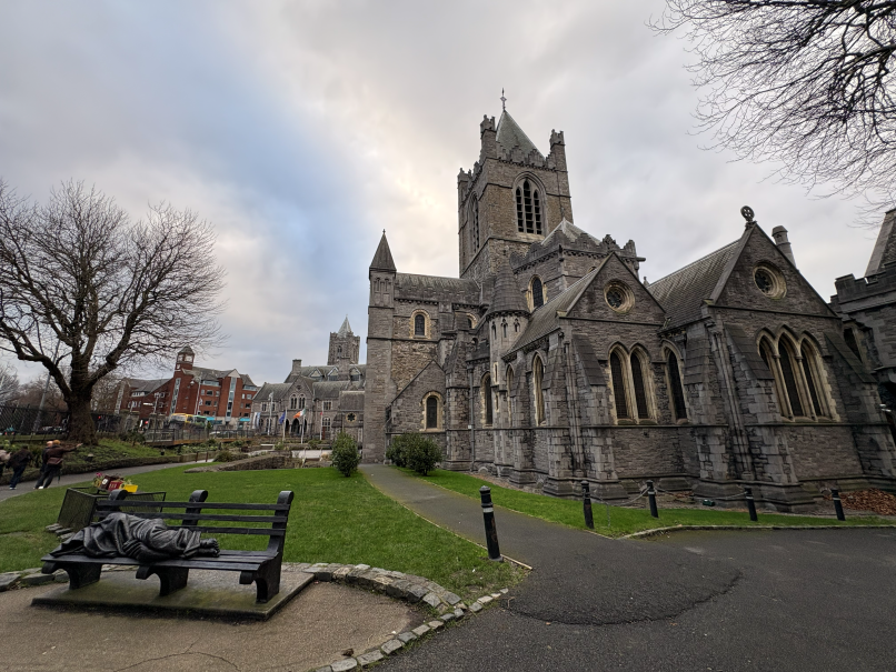 Homeless Jesus sculpture, Christ Church Cathedral Dublin